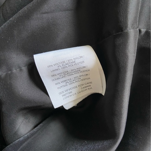 J. Crew Black 3/4 Bell Sleeves w/ Knee Length Skirt Sheath Formal Lined Dress 2 - Picture 8 of 9